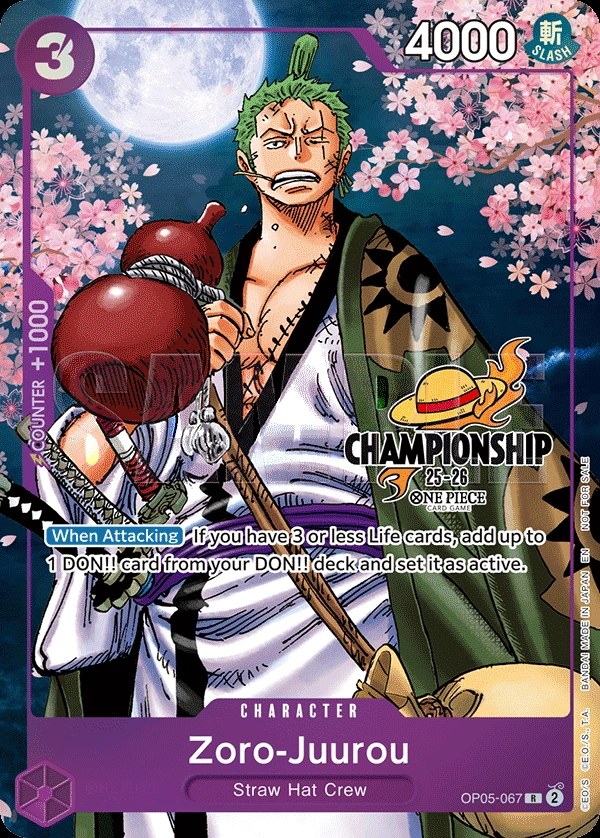 Zoro-Juurou (OP05-067_p6) Alt Art One Piece card