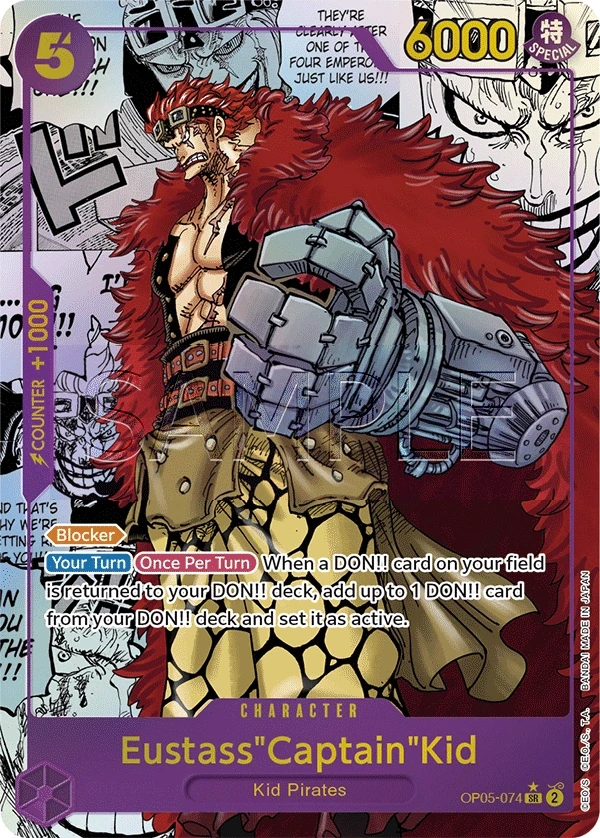 Eustass"Captain"Kid (OP05-074_p2) Alt Art One Piece card
