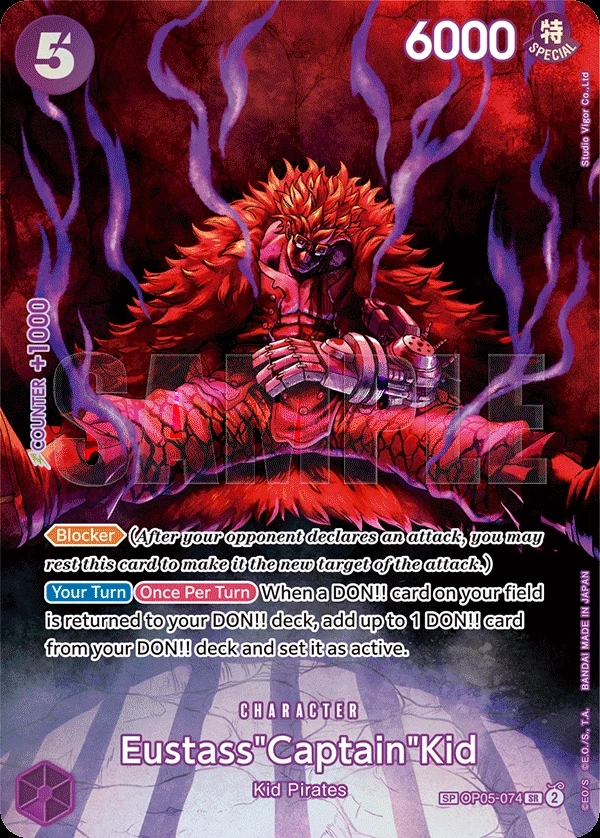 Eustass"Captain"Kid (OP05-074_p3) SP One Piece card