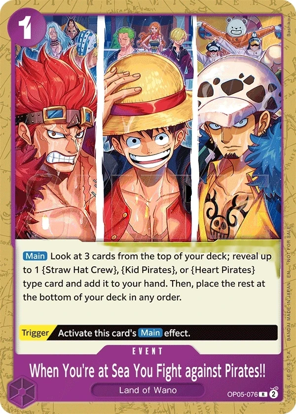 When You're at Sea You Fight against Pirates!! (OP05-076_p2) Alt Art One Piece card