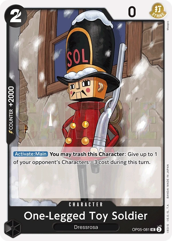 One-Legged Toy Soldier (OP05-081_r1) Reprint One Piece card