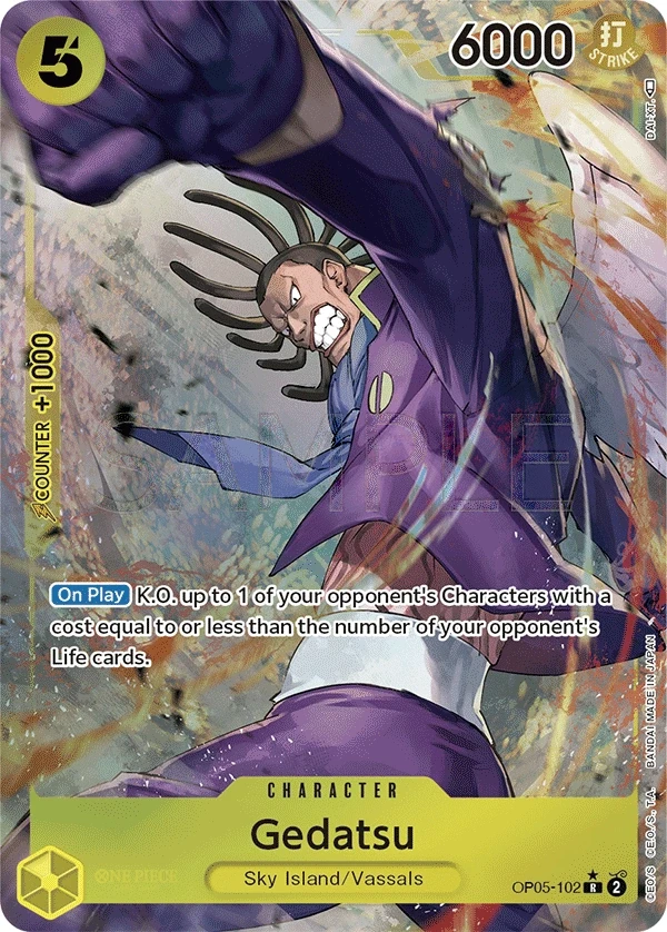 Gedatsu (OP05-102_p1) Alt Art One Piece card