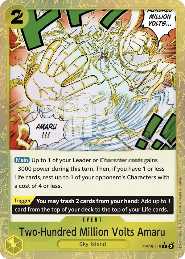 Two-Hundred Million Volts Amaru (OP05-115_p3) Alt Art One Piece card
