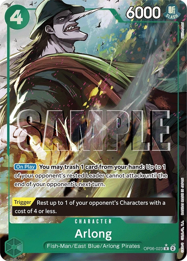 Arlong (OP06-023_p3) Alt Art One Piece card