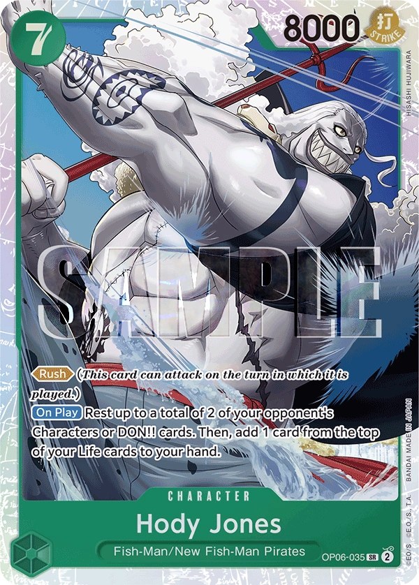 Hody Jones (OP06-035_r1) Reprint One Piece card