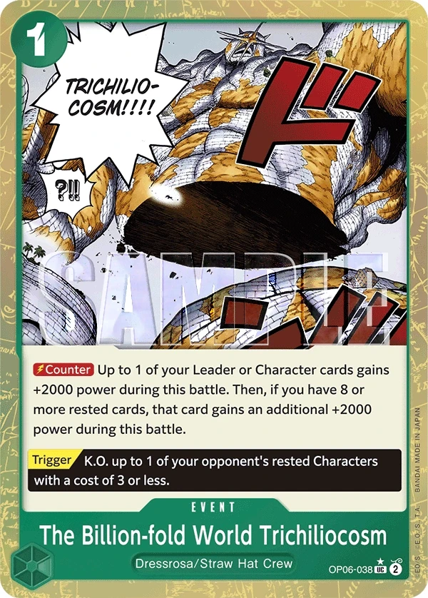 The Billion-fold World Trichiliocosm (OP06-038_p3) Alt Art One Piece card
