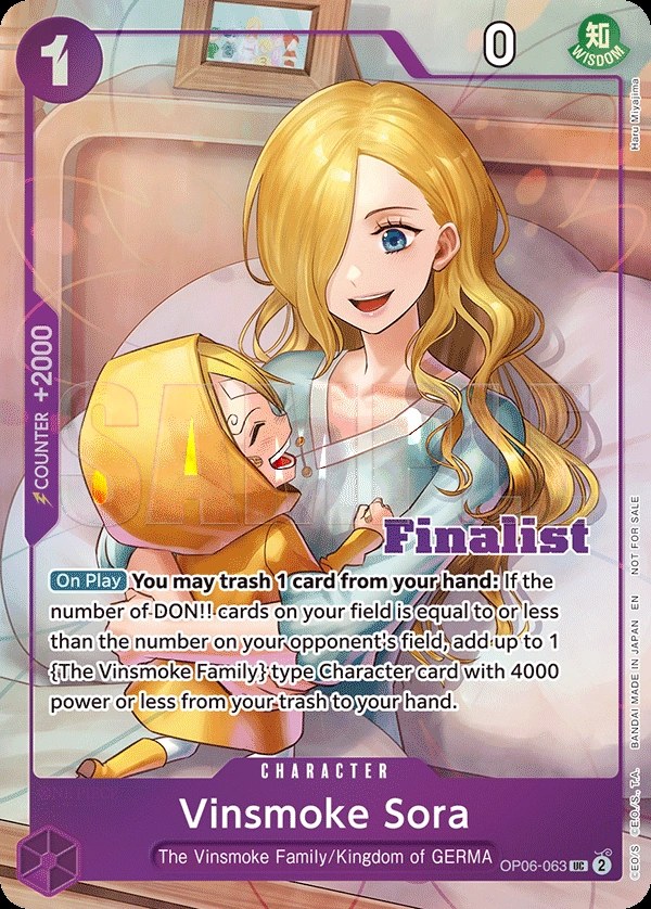 Vinsmoke Sora (OP06-063_p3) Alt Art One Piece card