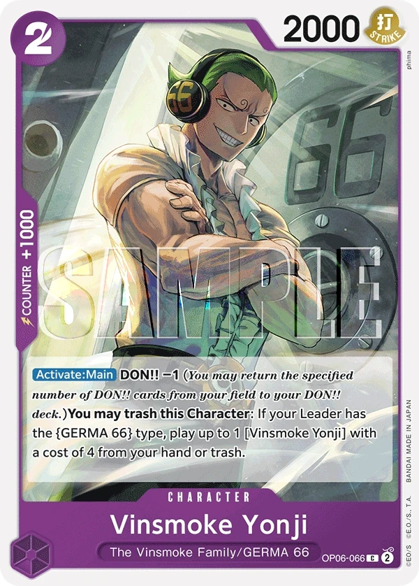 Vinsmoke Yonji (OP06-066_r1) Reprint One Piece card