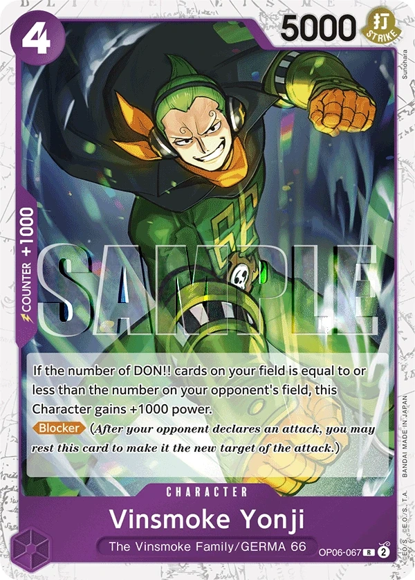 Vinsmoke Yonji (OP06-067_p2) Alt Art One Piece card
