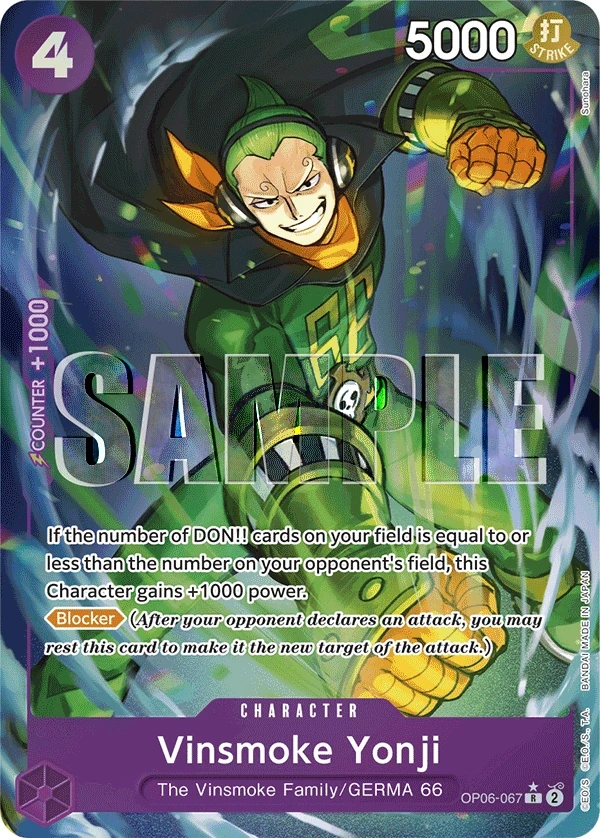 Vinsmoke Yonji (OP06-067_p3) Alt Art One Piece card