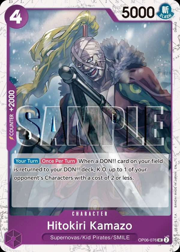 Hitokiri Kamazo (OP06-076_p2) Alt Art One Piece card