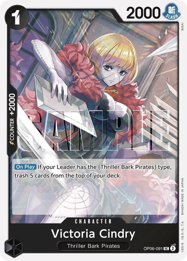 Victoria Cindry (OP06-091_r1) Reprint One Piece card