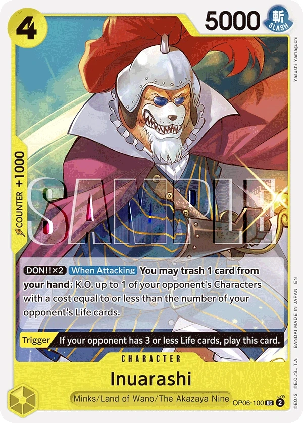 Inuarashi (OP06-100_r2) Reprint One Piece card