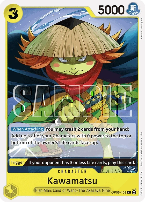 Kawamatsu (OP06-103_r1) Reprint One Piece card
