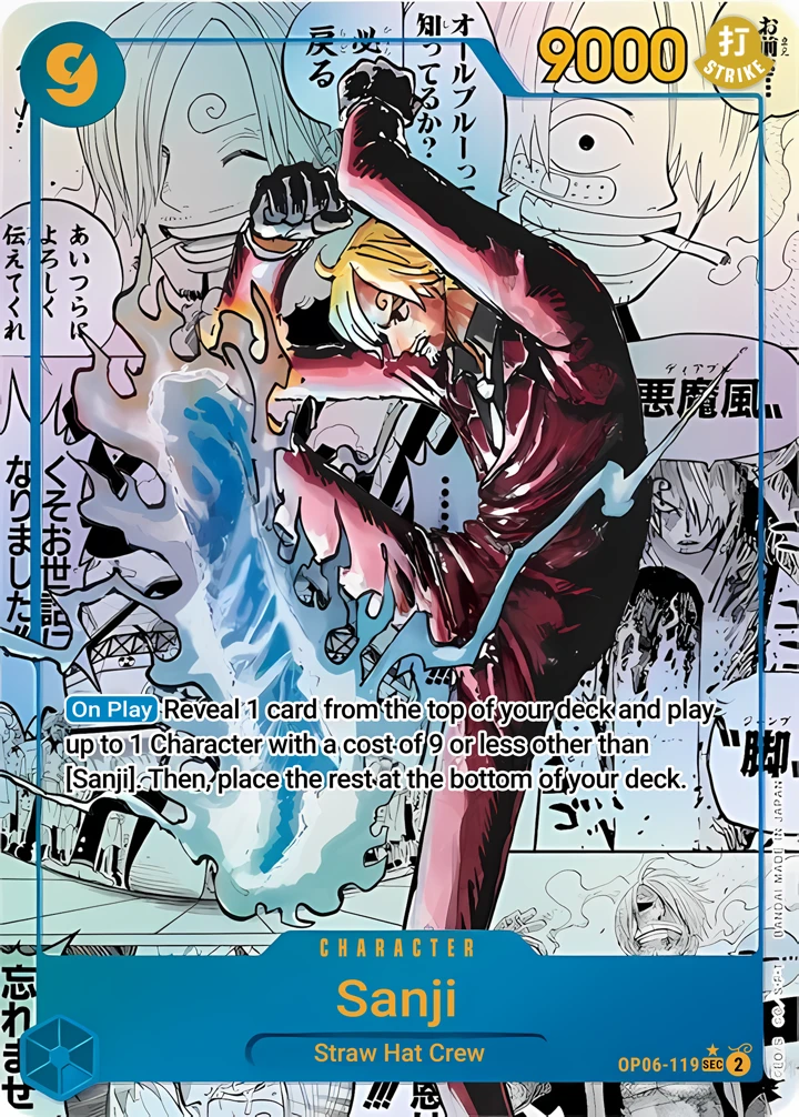 Sanji (OP06-119_p3) Alt Art One Piece card