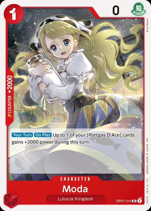 Moda (OP07-014_r1) Reprint One Piece card