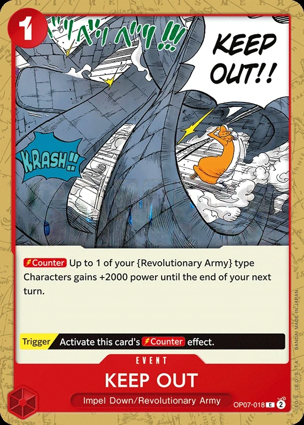KEEP OUT (OP07-018) One Piece card