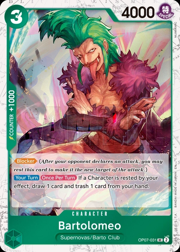 Bartolomeo (OP07-031_p1) Alt Art One Piece card