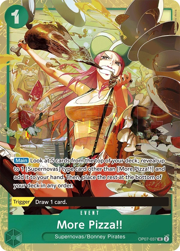 More Pizza!! (OP07-037_p1) Alt Art One Piece card