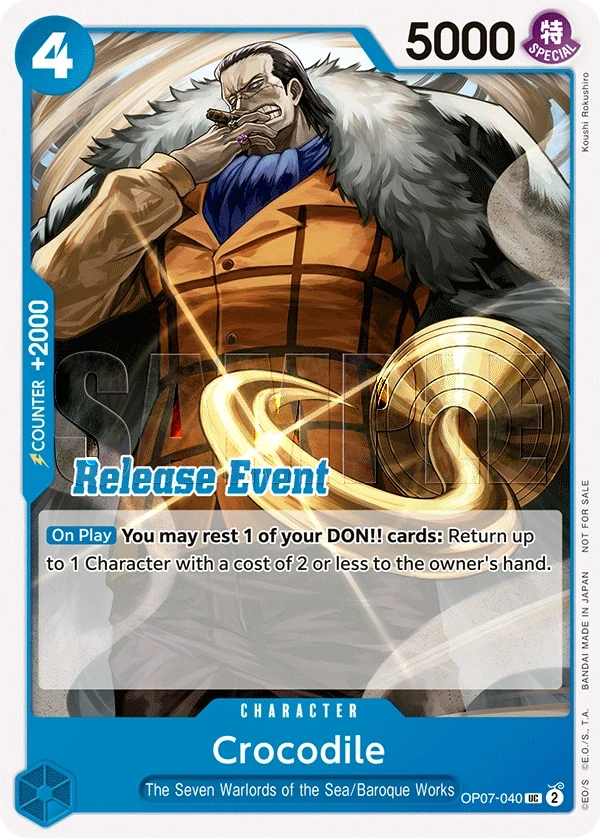 Crocodile (OP07-040_p1) Alt Art One Piece card
