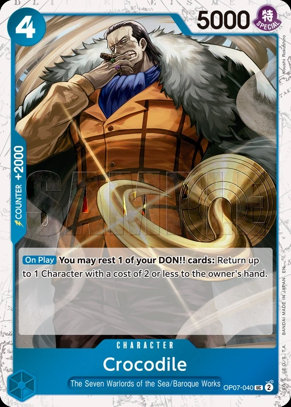 Crocodile (OP07-040_p2) Alt Art One Piece card