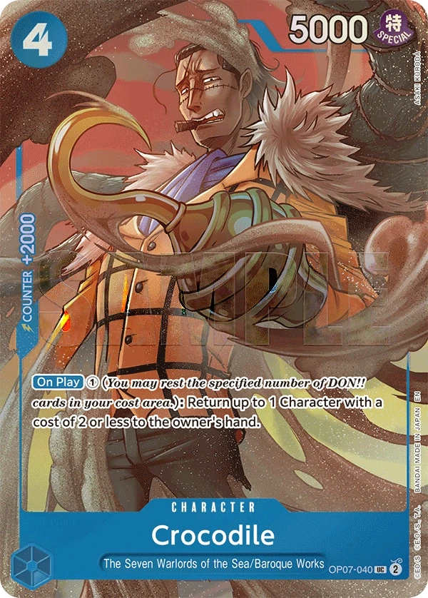 Crocodile (OP07-040_p4) Alt Art One Piece card