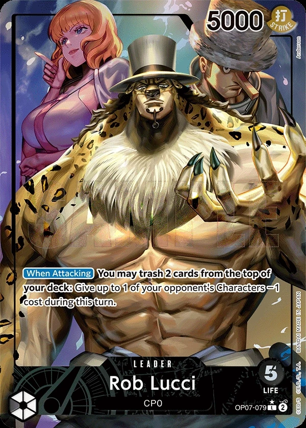 Rob Lucci (OP07-079_p1) Alt Art One Piece card