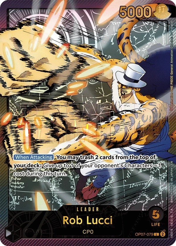Rob Lucci (OP07-079_p2) Alt Art One Piece card