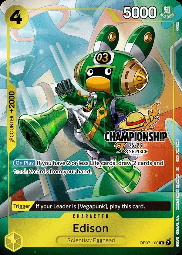 Edison (OP07-100_p2) Alt Art One Piece card