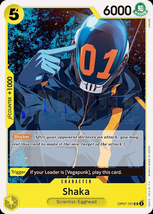 Shaka (OP07-101) One Piece Card Game card