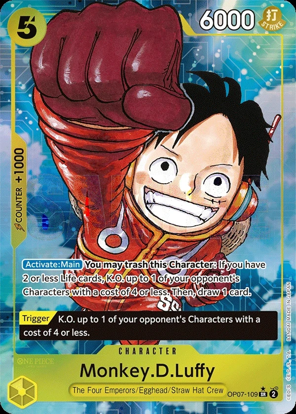 Monkey.D.Luffy (OP07-109_p1) Alt Art One Piece card