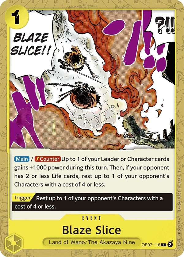 Blaze Slice (OP07-116_p1) Alt Art One Piece card