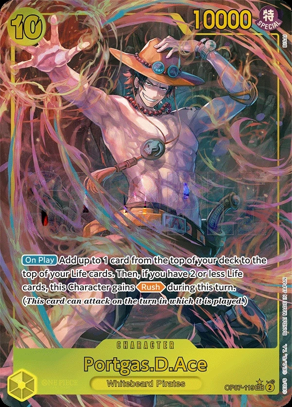 Portgas.D.Ace (OP07-119_p1) Alt Art One Piece card