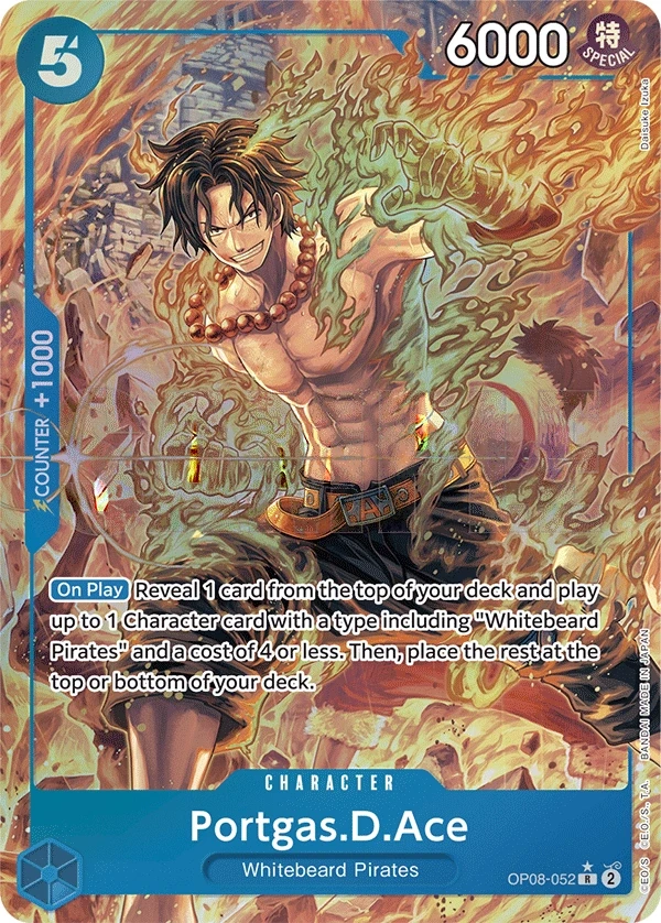 Portgas.D.Ace (OP08-052_p1) Alt Art One Piece card
