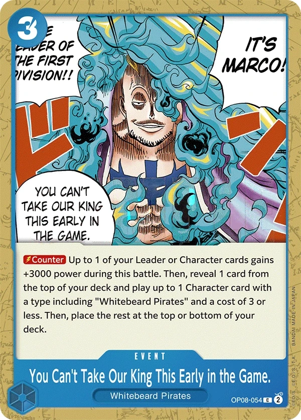You Can't Take Our King This Early in the Game. (OP08-054) One Piece card