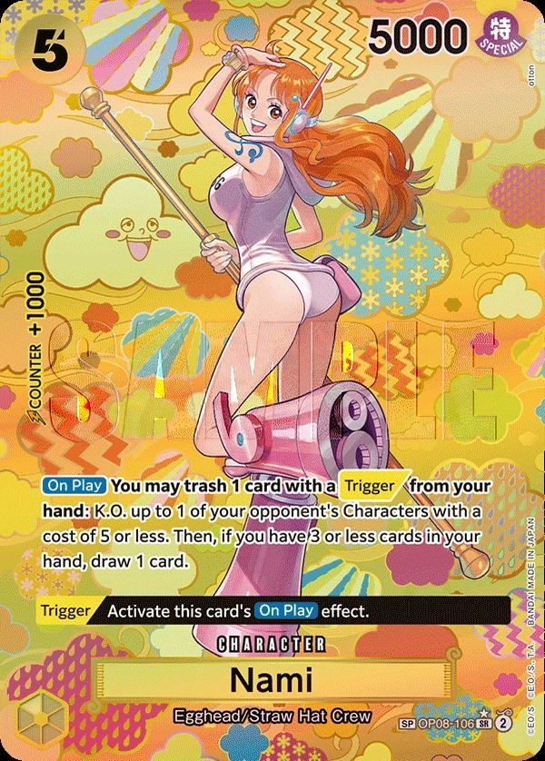 Nami (OP08-106_p2) SP One Piece card