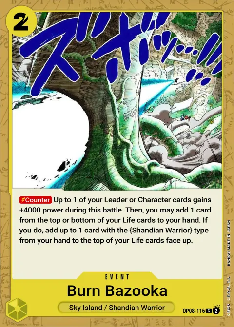 Burn Bazooka (OP08-116) One Piece card