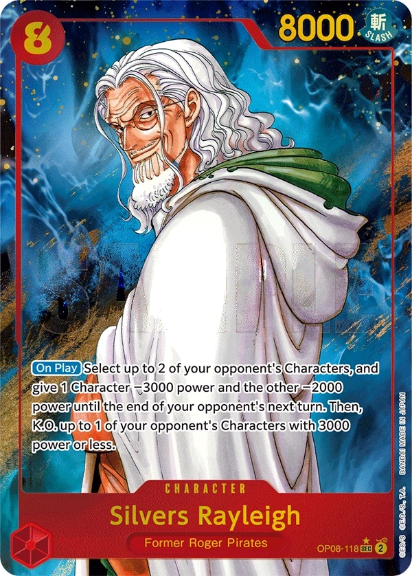 Silvers Rayleigh (OP08-118_p1) Alt Art One Piece card