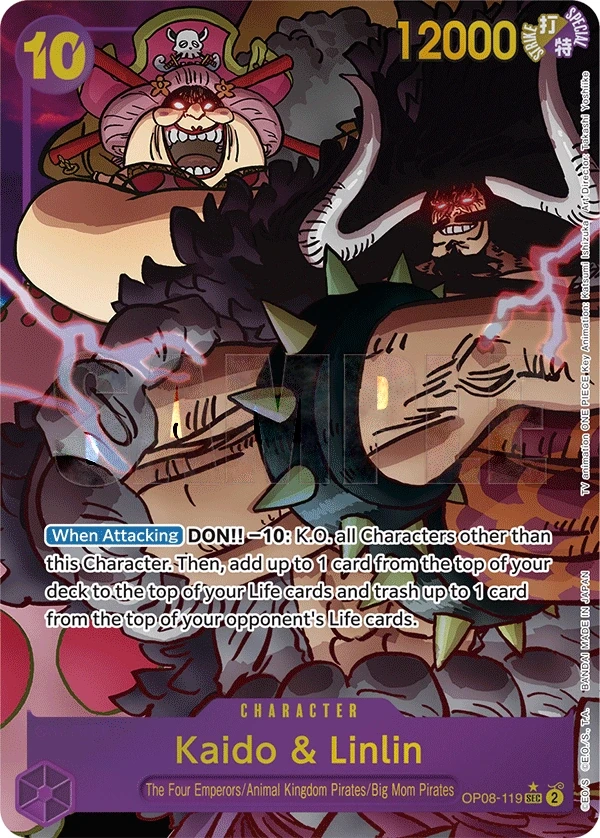 Kaido & Linlin (OP08-119_p1) Alt Art One Piece card