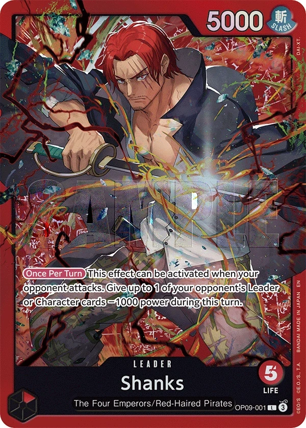 Shanks (OP09-001_p2) Alt Art One Piece card