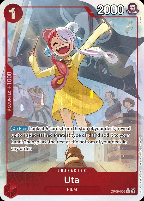 Uta (OP09-002_p1) Alt Art One Piece card