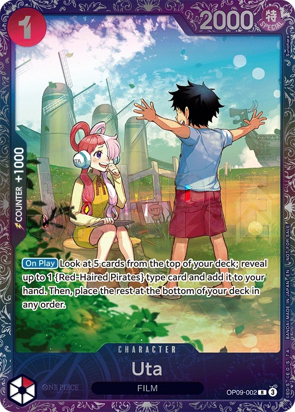 Uta (OP09-002_p2) Alt Art One Piece card