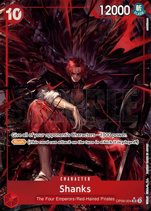Shanks (OP09-004_p1) Alt Art One Piece card