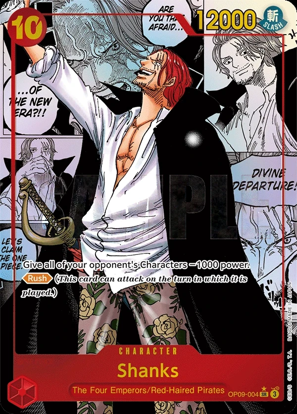 Shanks (OP09-004_p2) Alt Art One Piece card