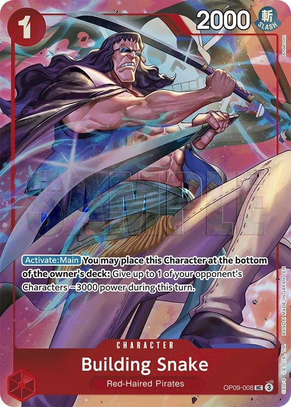 Building Snake (OP09-008_p1) Alt Art One Piece card