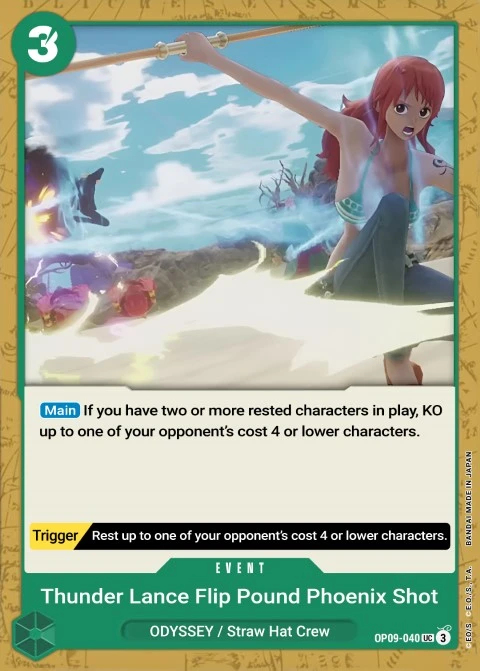 Thunder Lance Flip Caliber Phoenix Shot (OP09-040) One Piece card