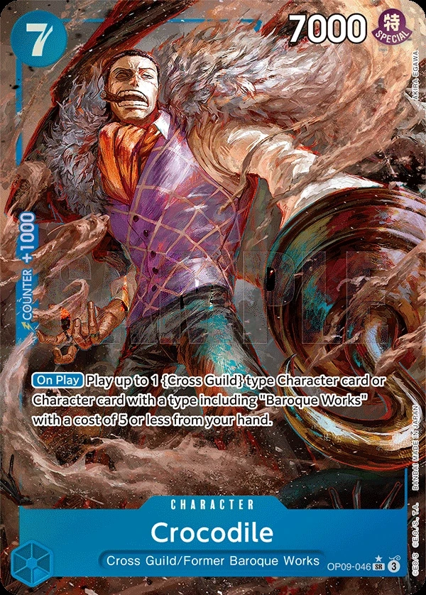 Crocodile (OP09-046_p1) Alt Art One Piece card