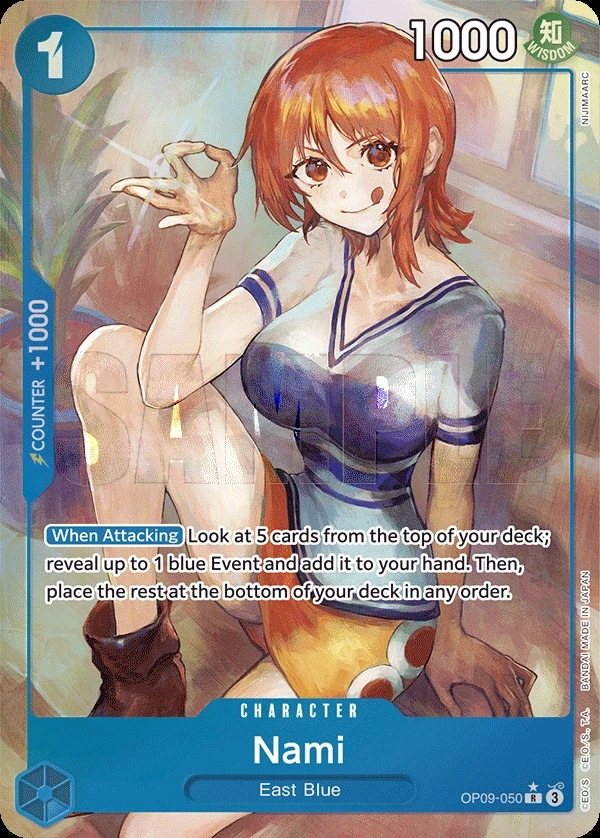 Nami (OP09-050_p1) Alt Art One Piece card
