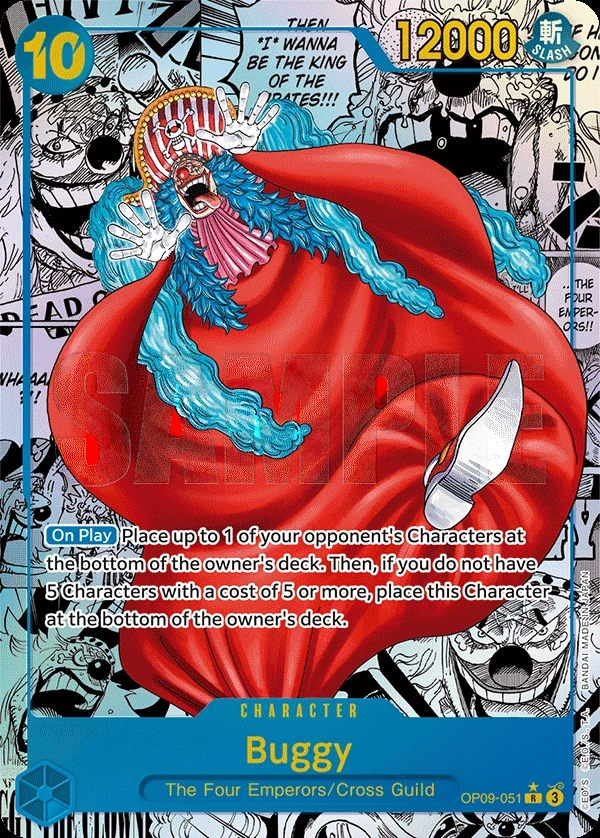 Buggy (OP09-051_p2) Alt Art One Piece card