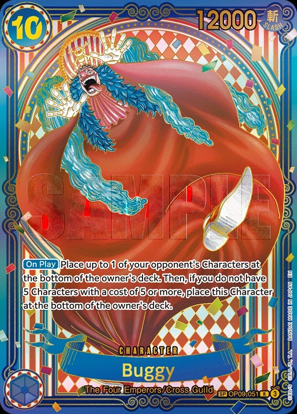 Buggy (OP09-051_p4) SP One Piece card